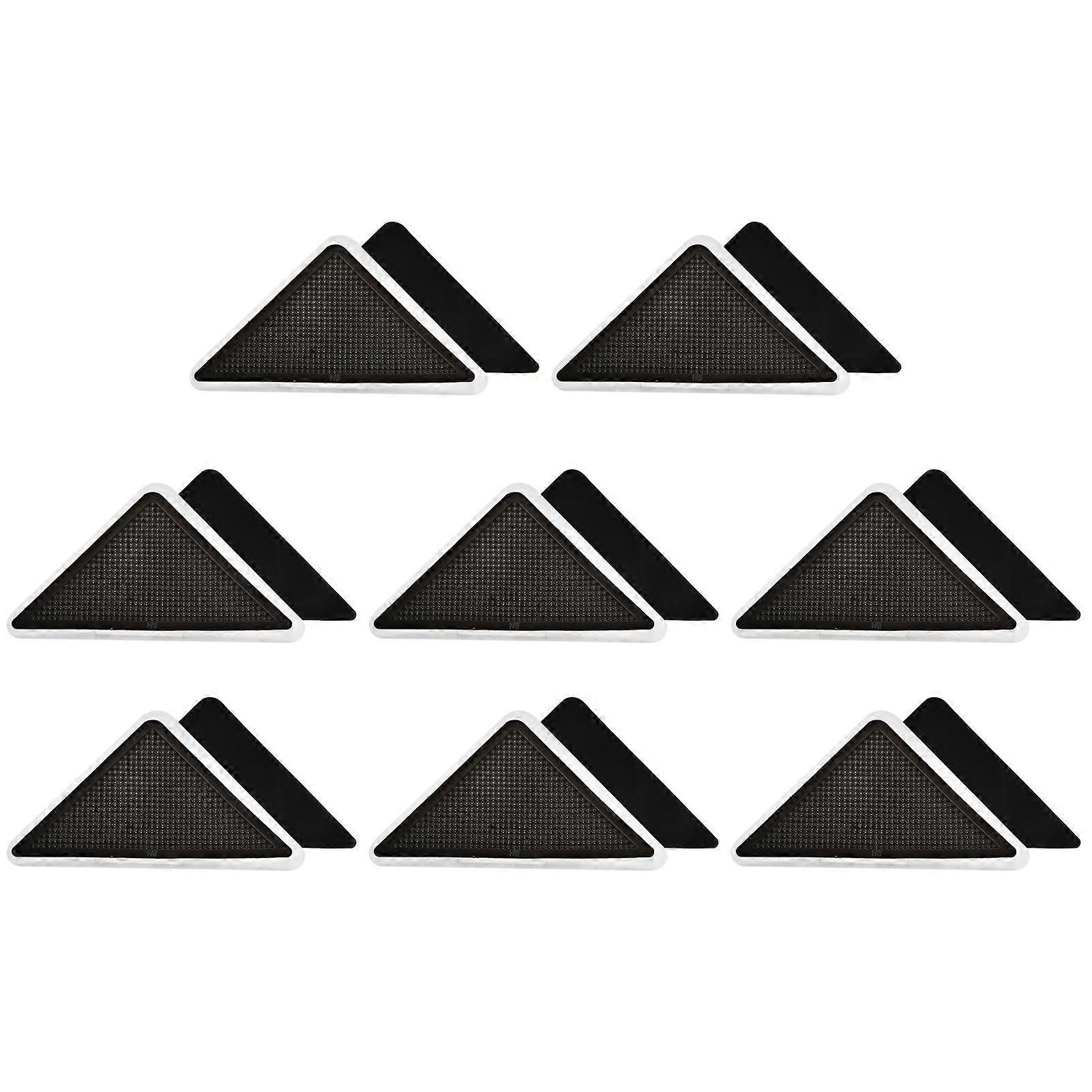 8 Set Rug Tape Anti Slip Rug Tape Triangular Rubber Rug Pad Washable Carpet Fastener for Tile Floor