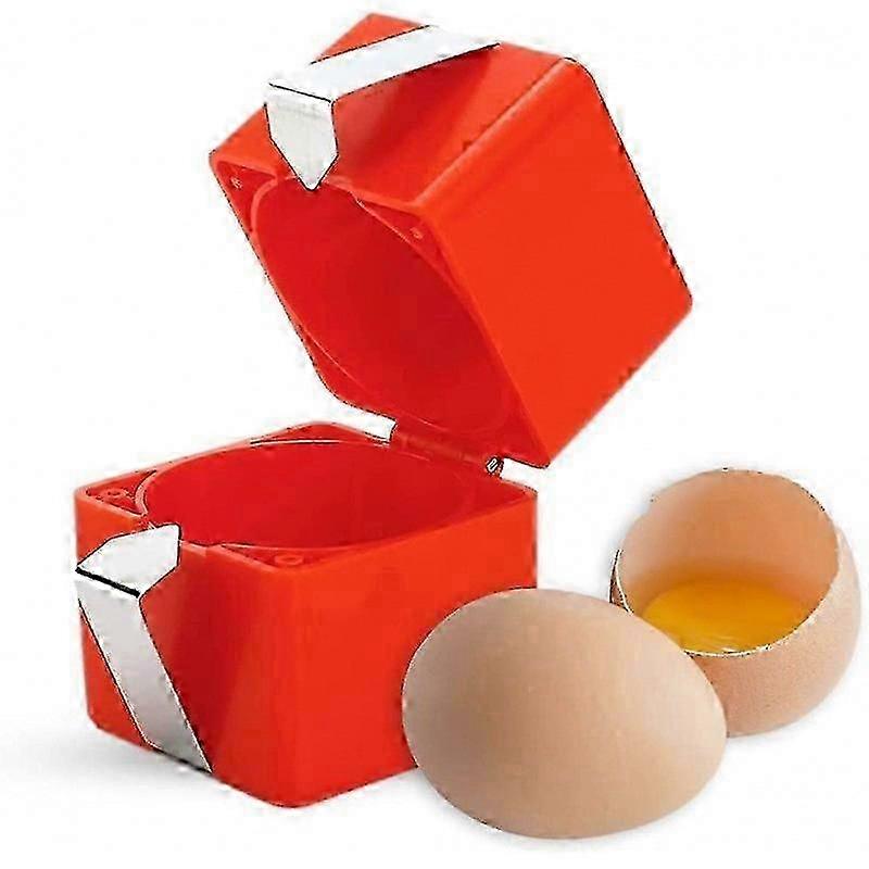 Apriguscio per uova sode - Strumento portatile facile e portatile per pelare e tagliare uova crude e sode