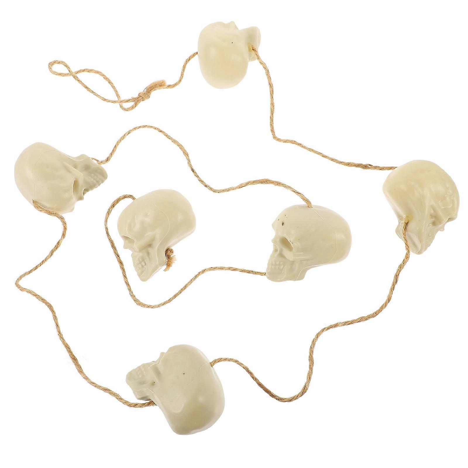 Halloween Skull Head Garland Skeleton Hanging Ornament for Decoration 1 Piece