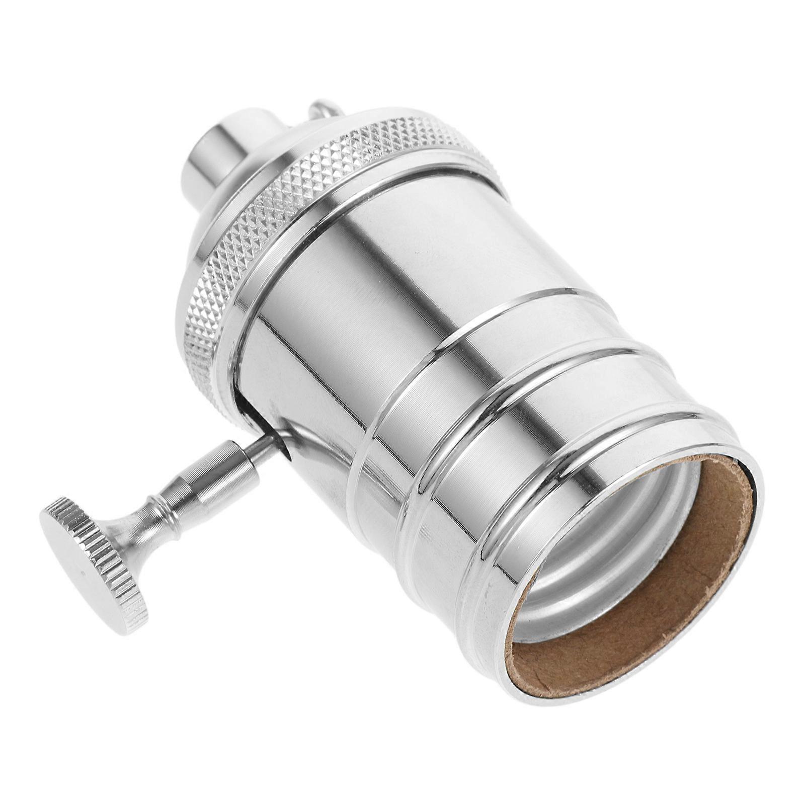 Metal Lamp Socket for Lamp Holder Vintage Light Socket with Knob 3Pcs