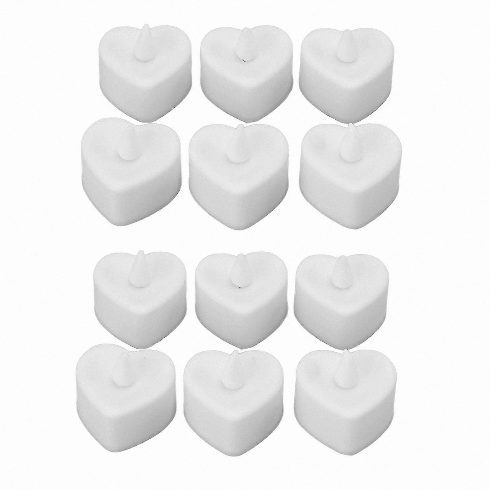 Heart-Shaped LED Candles for Home Decor and Special Occasions with Warm White Glow