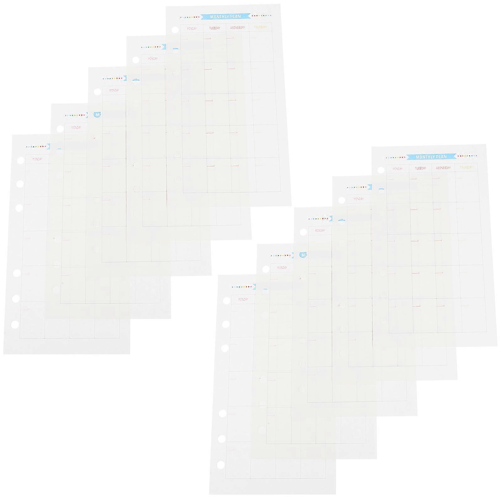 Loose-Leaf Refill 40 Sheets A6 Size 6-Hole Paper Sheets Perfect For Writing Drawing Suitable For General Users