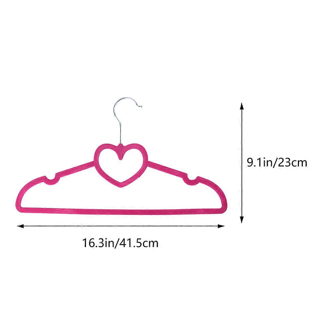 Non-Slip Clothes Hangers 90Pcs Velvet Material Rosy Color For Home Use 41.5 * 23 Cm Reduce Wrinkles
