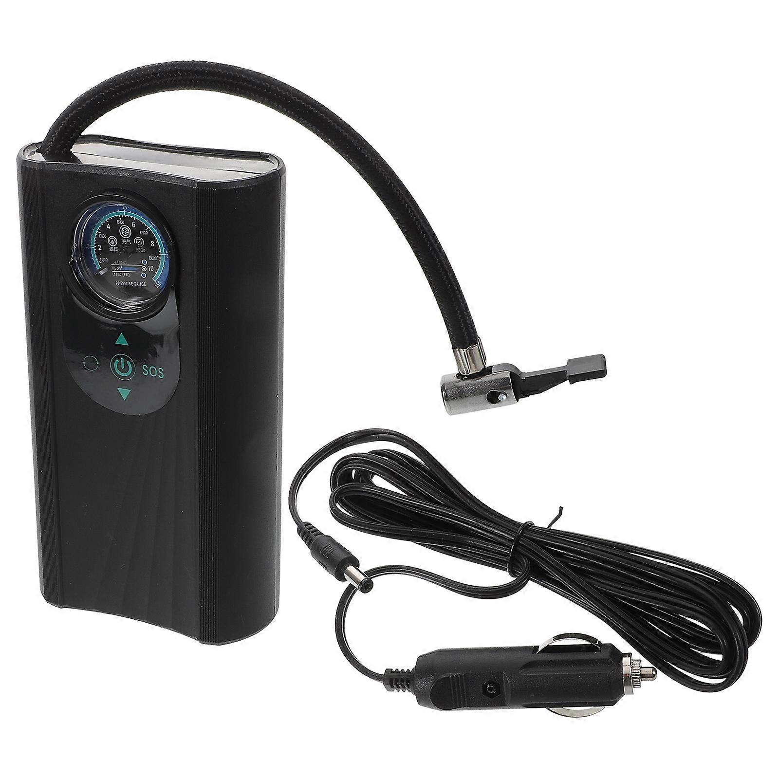 Air Compressor 2Pcs Tire Inflation Device For Outdoor Use Vehicle Maintenance And Tire Emergency Compact Design With Pressure Gauge