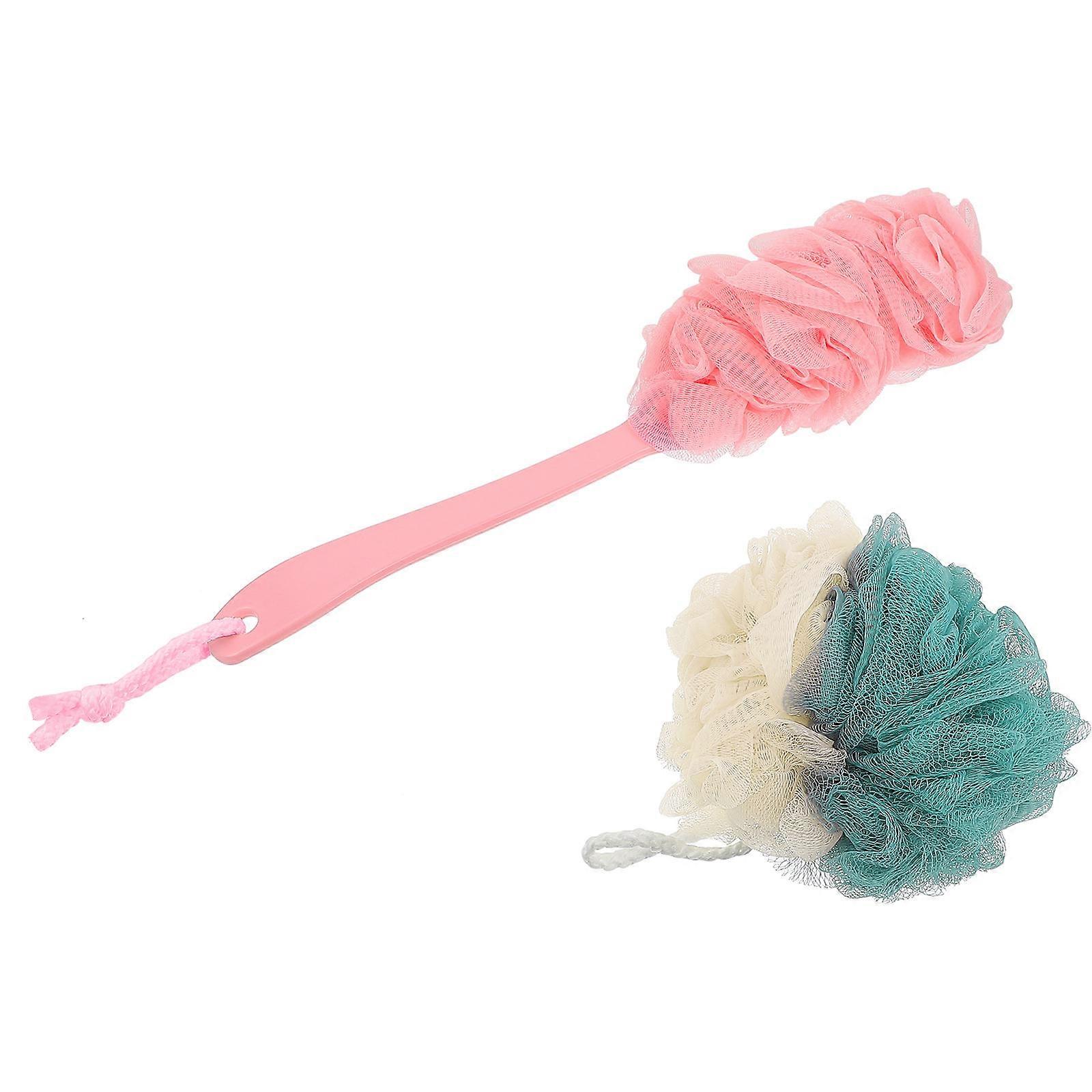 Long Handle Shower Bath Ball Mesh Scrubber Brush for Home Use 8Pcs