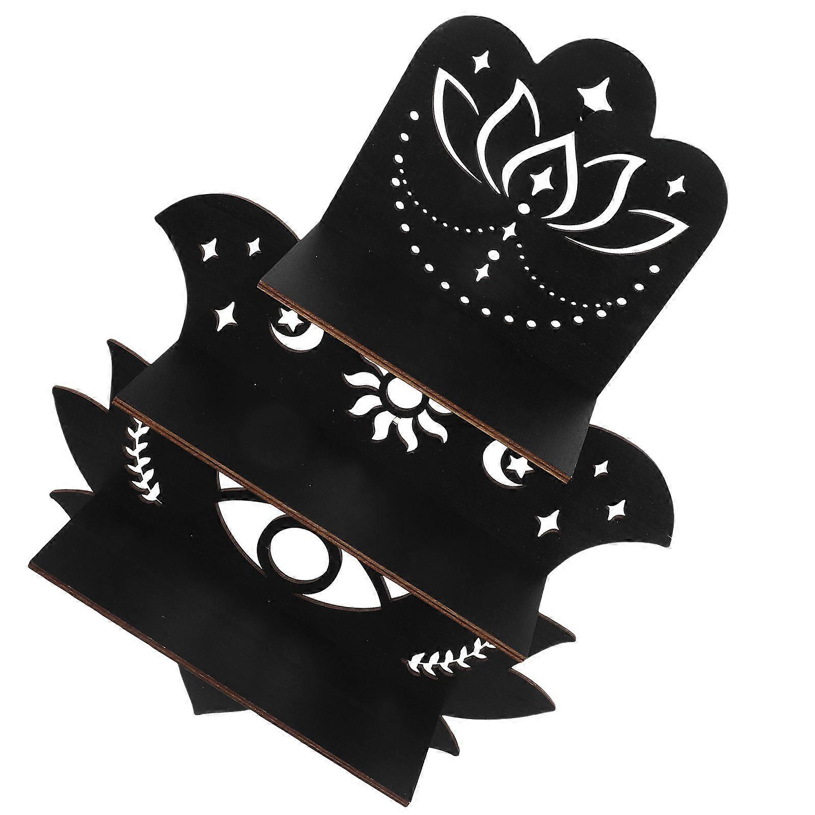 Black Wooden Wall Shelf for Decorative Storage Use