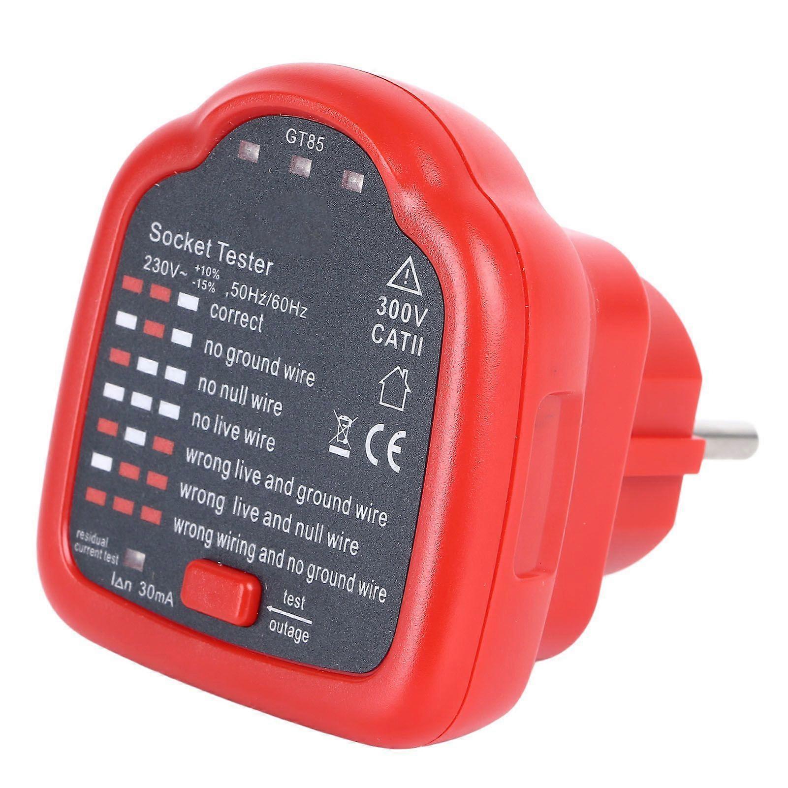High quality GT85 socket tester ground zero line live line phase polarity