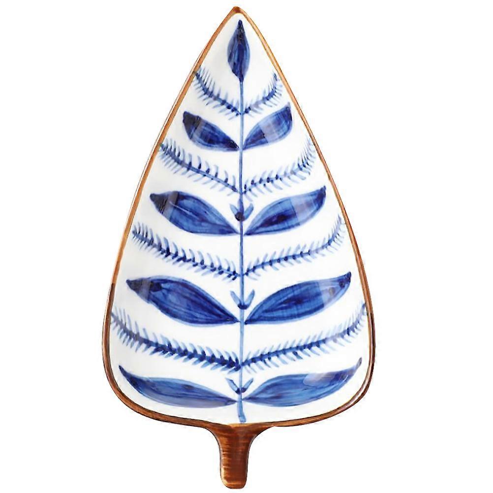 Appetizer Plates Leaf Shaped Food Dipping 2Pcs Multi Pattern Bowls