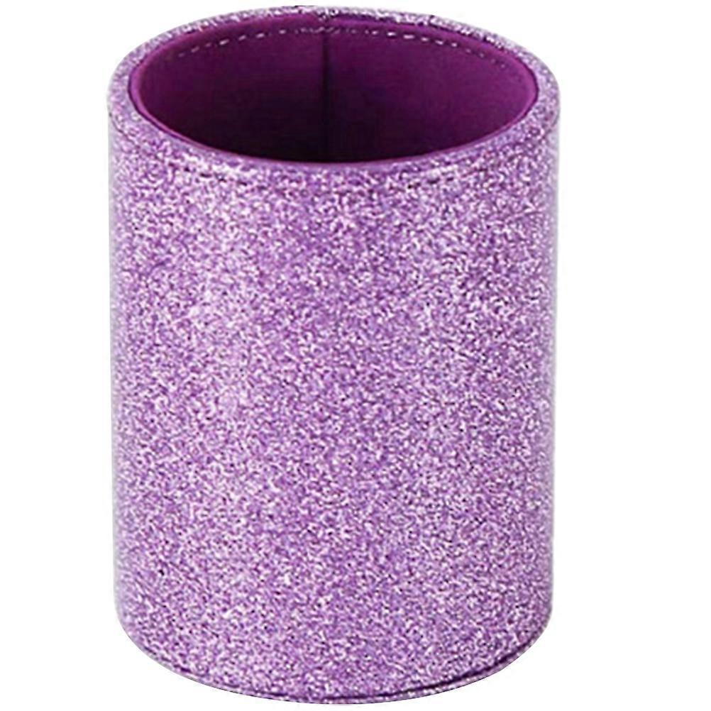 Glitter Pen Holder PU Desk Pen Holder for Storage 2Pcs