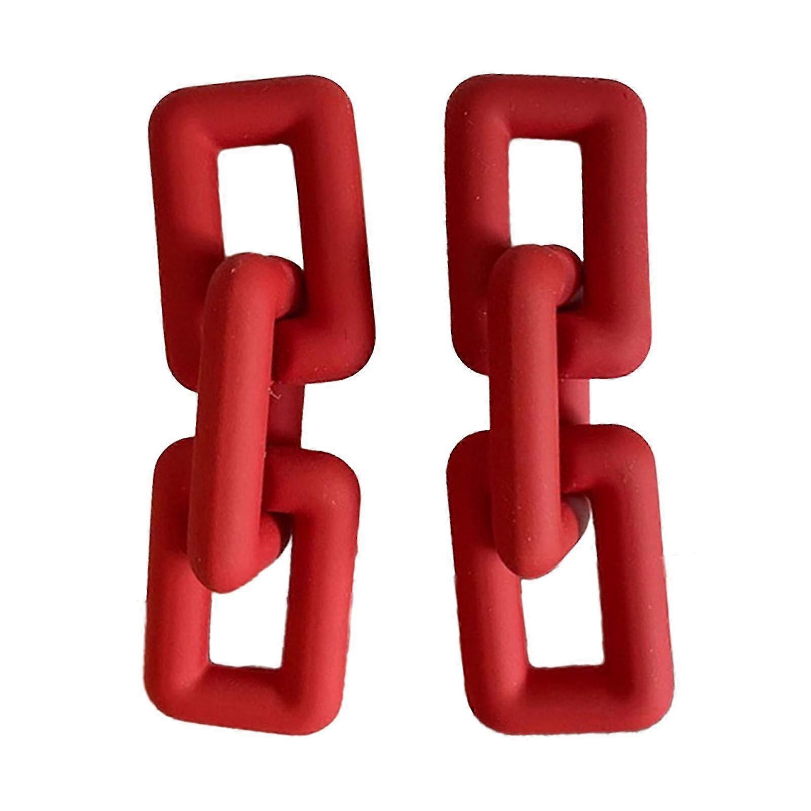 Chunky Chain Earrings Multicolor  Link Chain Earrings  Chain Dangle Earrings