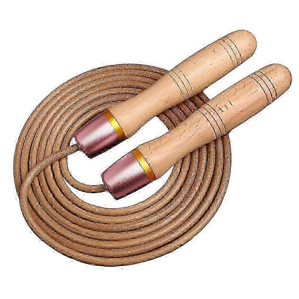 Genuine Leather Jump Rope With High-Quality Hardwood, Stainless Steel Components For Unparalleled Durability, Adjustable Length Via Scissors Offers-Yv