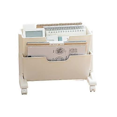 Home Office Filing Cabinet With Movable Bookshelves, Under Desk Storage, 29cm Floor Carts, Space Saving, One Color