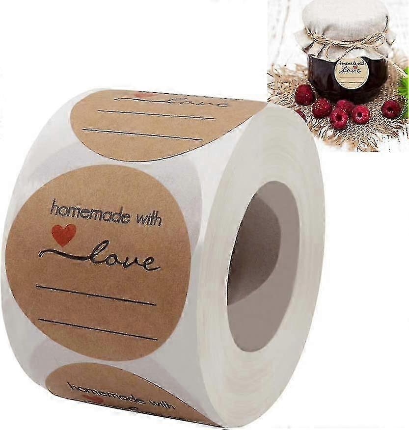 Jam And Jelly Jar Labels, Canning Labels For Mason Jars And More(2" Round 500/roll) With Lines 25-26s