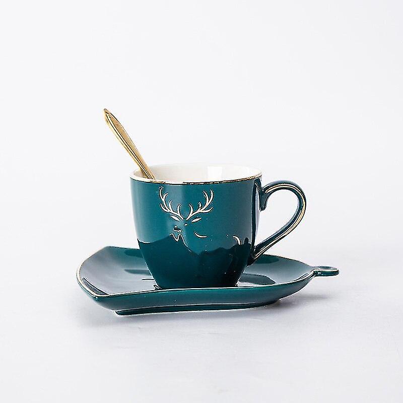 Coffee Tea Saucers Creative Ceramic Coffee Cup And Saucer Simple Nordic Teacup Saucer Set European Small Luxury