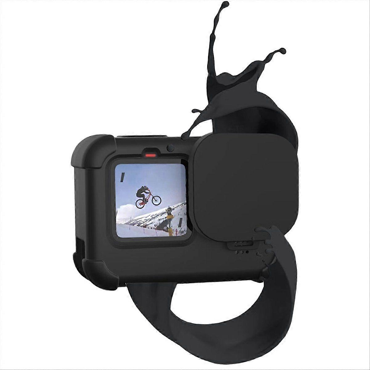 Silicone Sleeve Case for Go Pro 12 11 10 9 Battery Side Cover&Screen Protectors& Lens Caps for Go P