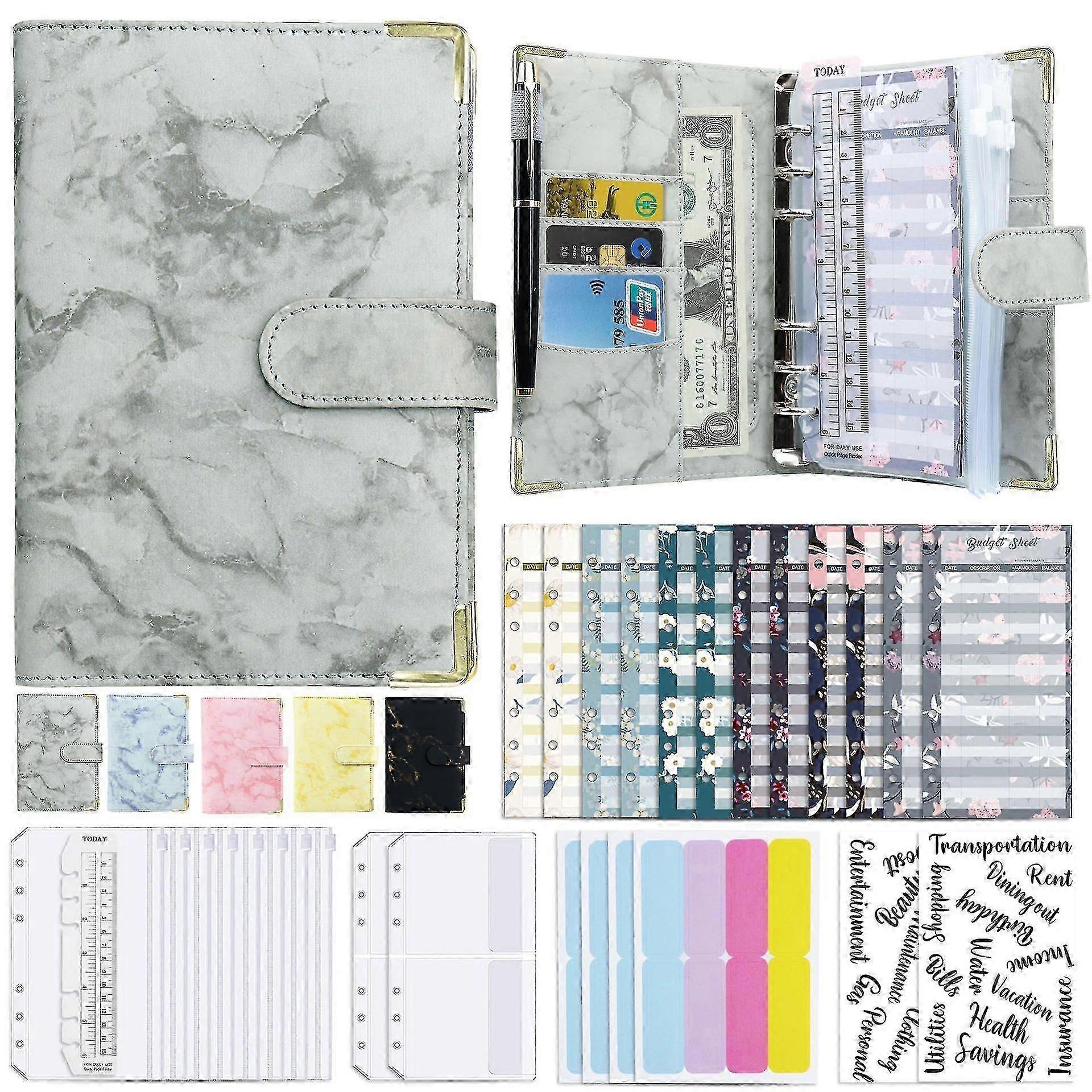 A6 Loose-leaf Notebook Buget Carte marmorat Notebook Carte din piele Pu