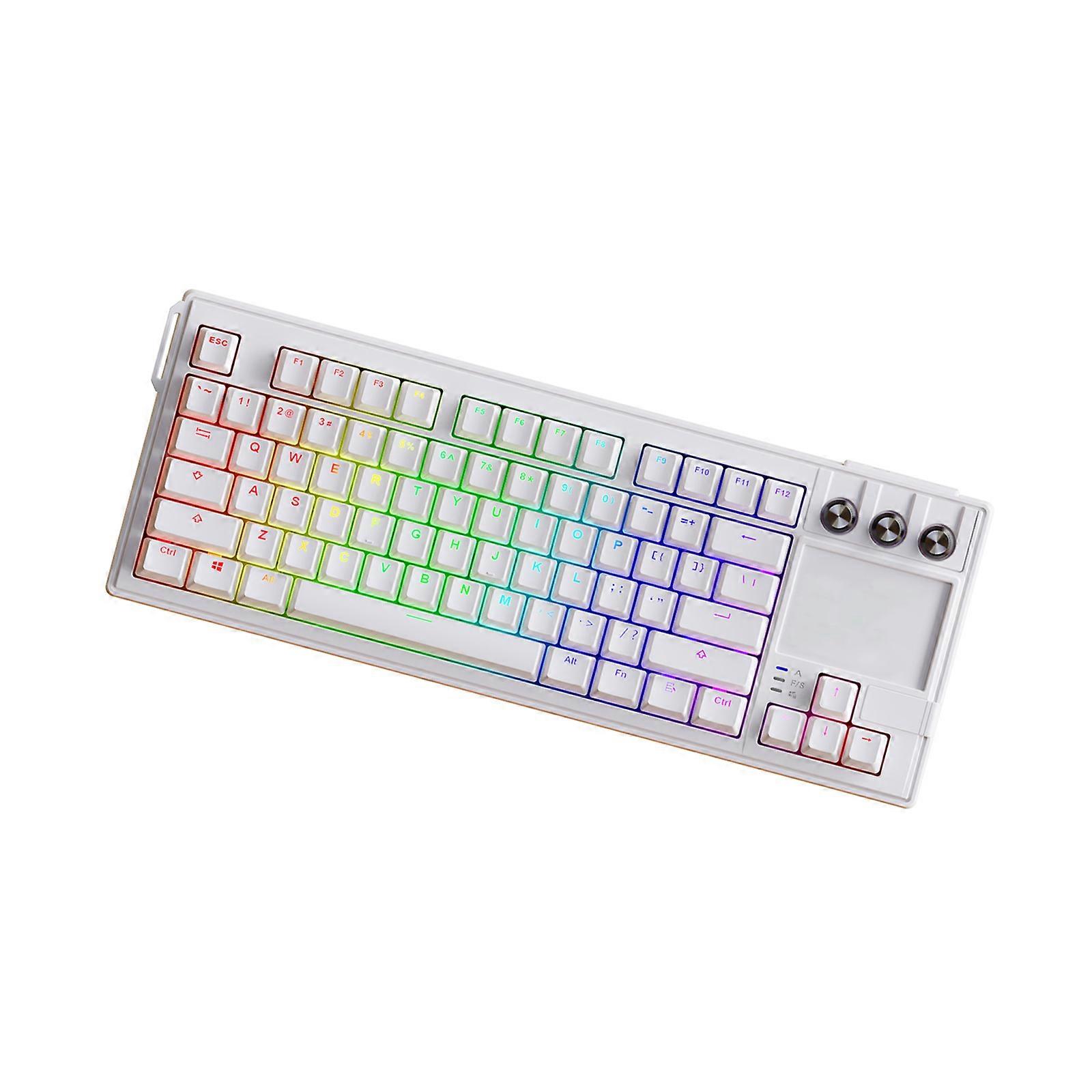 Full Size LCD Input Device Including Customizable Display Handle for Broadcasting and Blue green PC  White