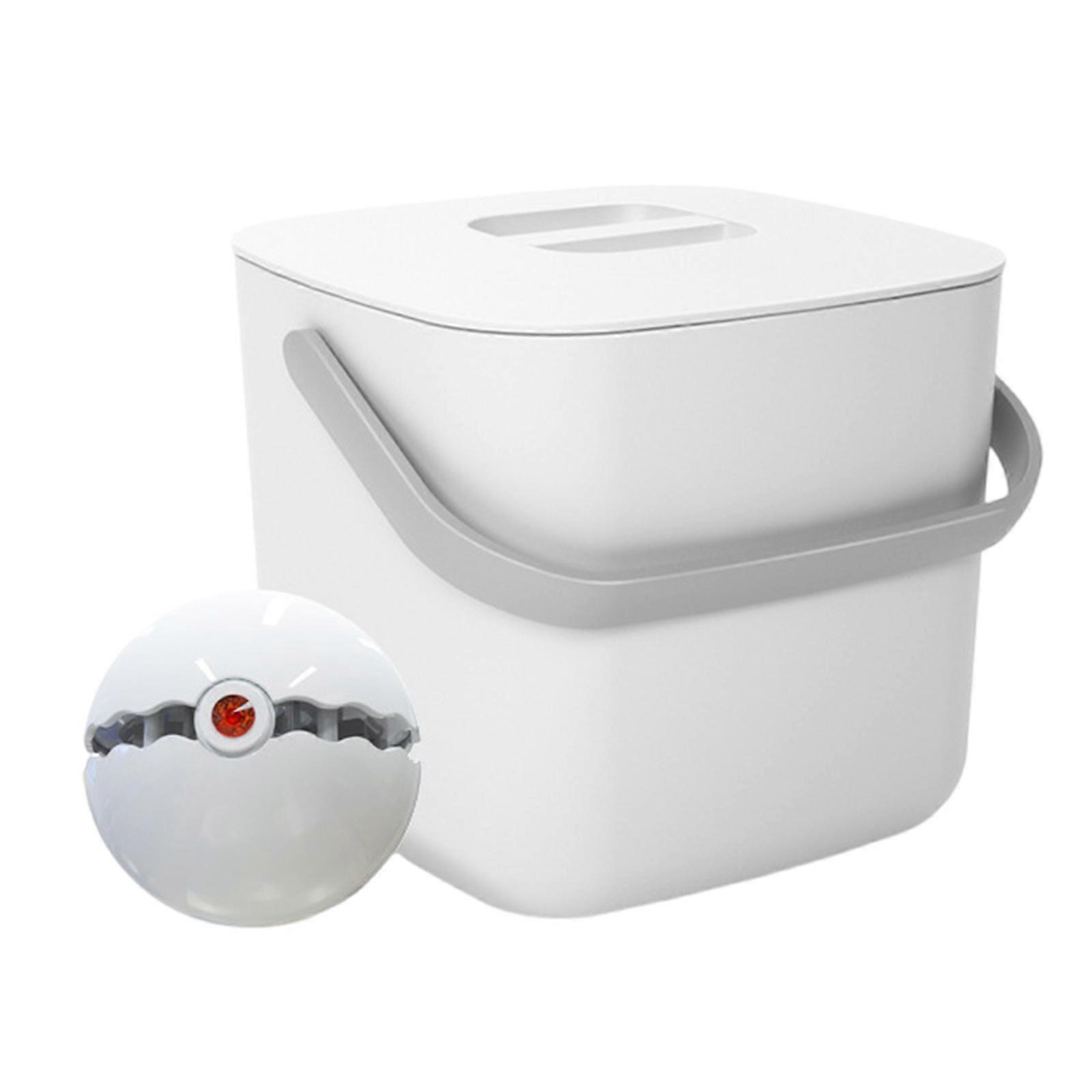 Fruit Vegetable Cleaner Automatic Operation with Wash Bucket ABS Texture Low Noise Design for Family Food Safety  White