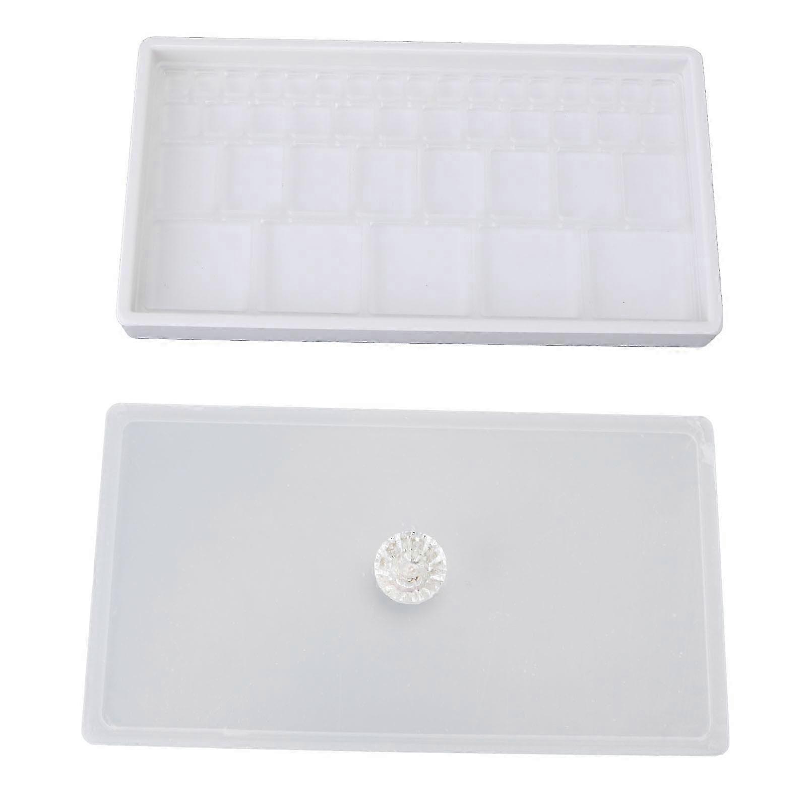 Watch Parts Storage Box with Divided Compartments, Precision Movement & Dial Tray, Dustproof Cover