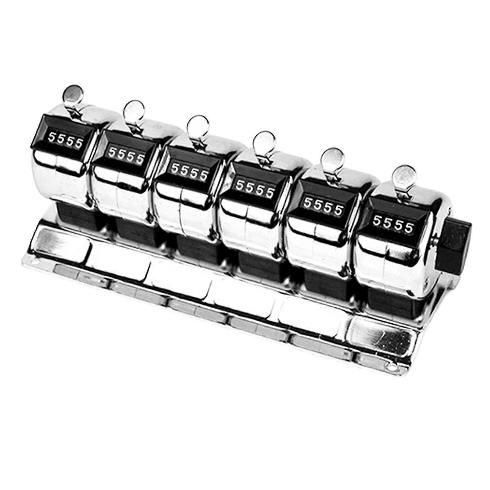 Manual Metal Tally Counter Tool With Rotating Resets Knob Counting Limit Strong Construction For Scorekeeping Crafting Multicolor