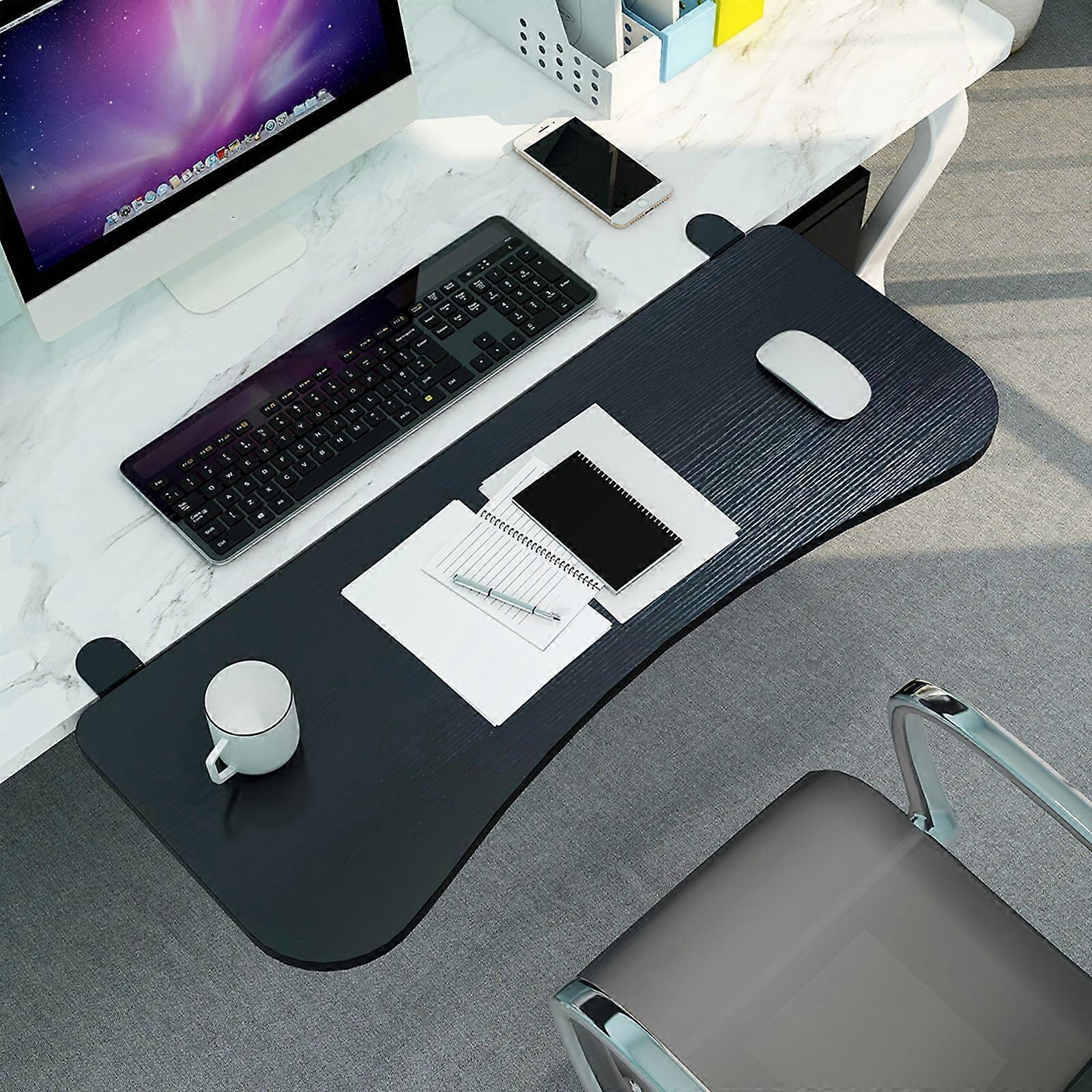 Ergonomic Folding Desk Extender Tray Adjustable Desktop Organizer For Home Office Black 65x25 cm Ideal For Mouse Use