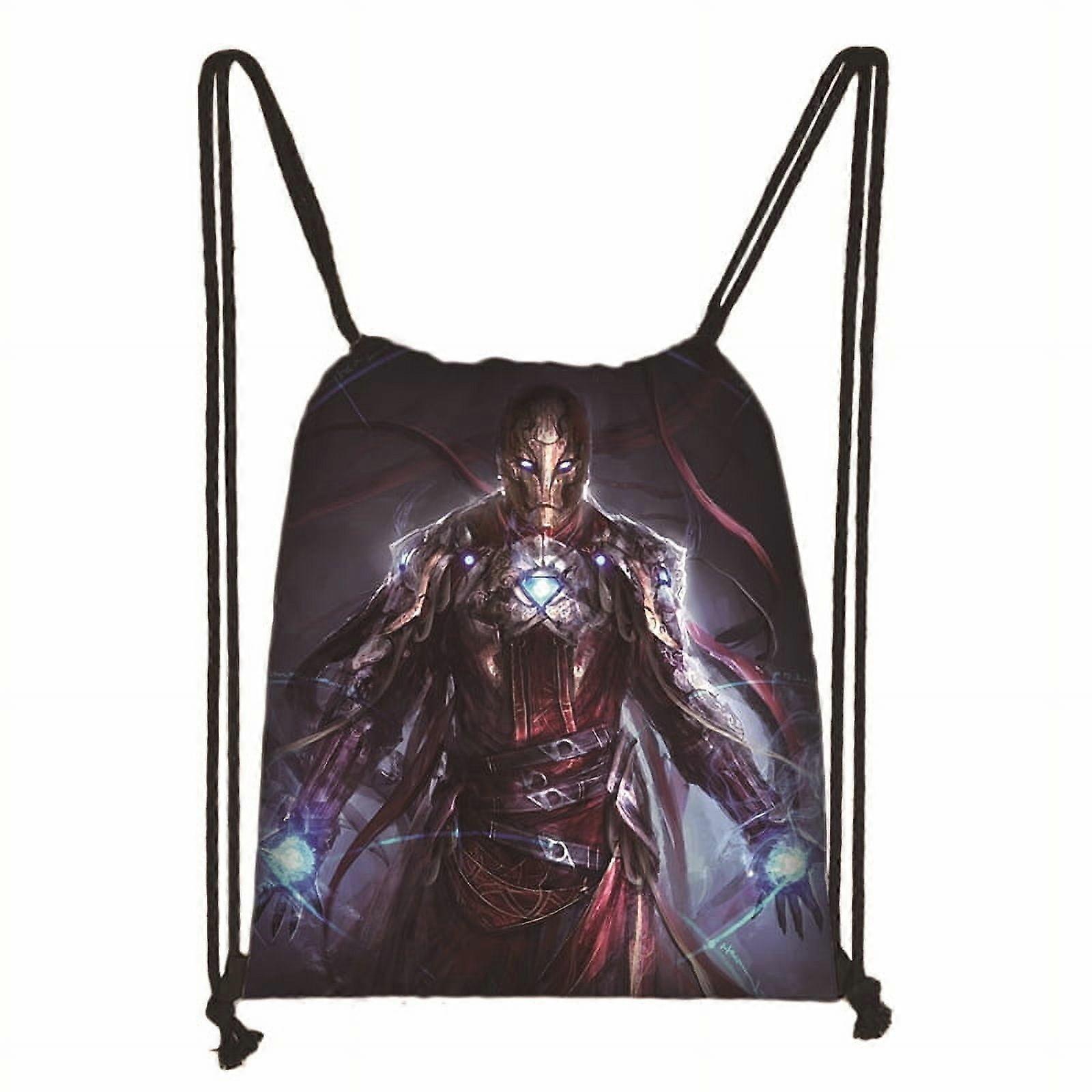 10 Pcs Iron Man Drawstring Bags Birthday Party Decoration Iron Man Goodie Bag Kid Backpack for Birthday Party Supplies (16 x 13.4 inch)