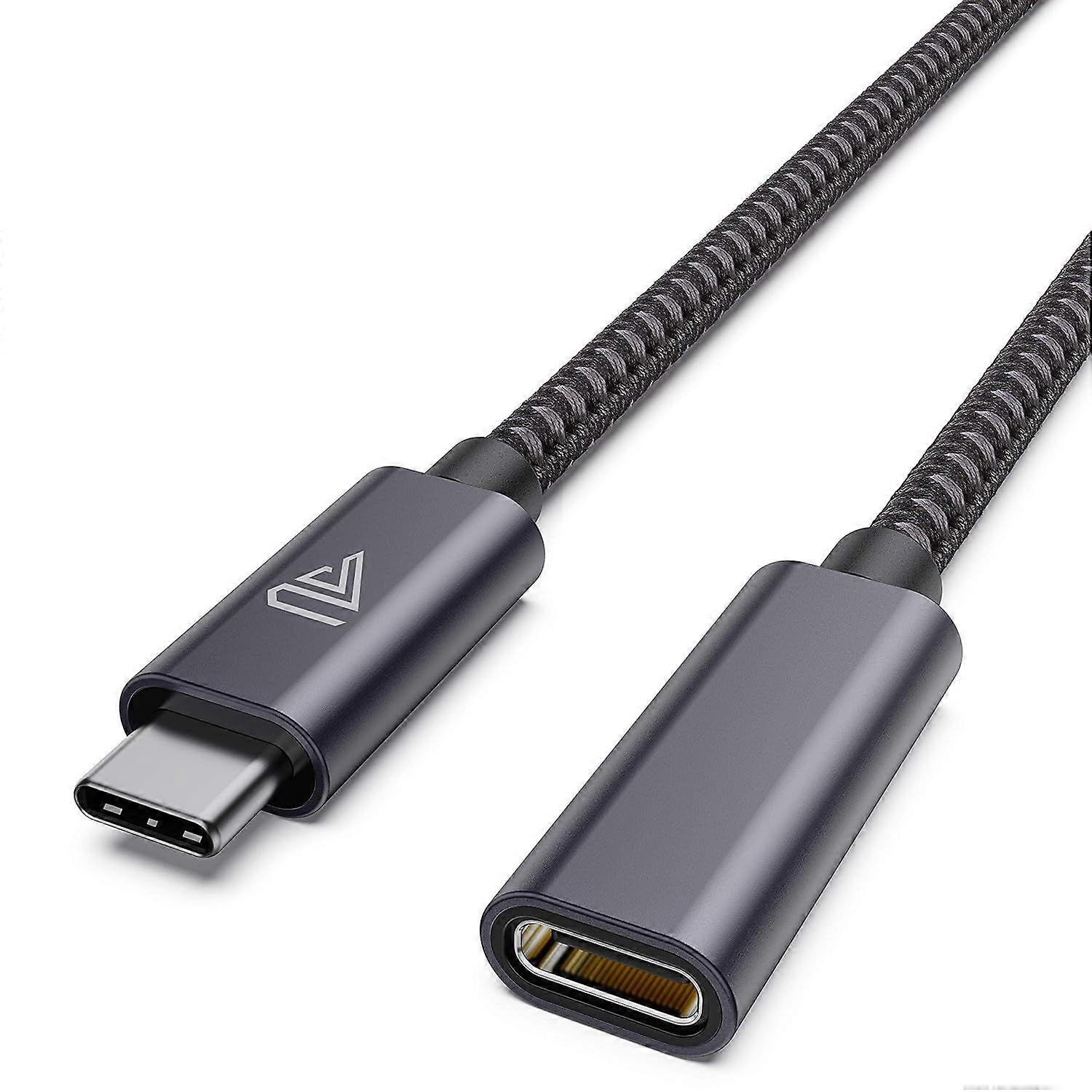 USB Type C Extension Cable (4.3Ft/1.3m), USB C 3.1(5gbps) Male to Female Extension Charging & Sync Compatible with Switch, MacBook Air M2/ M1/ Pro, iP