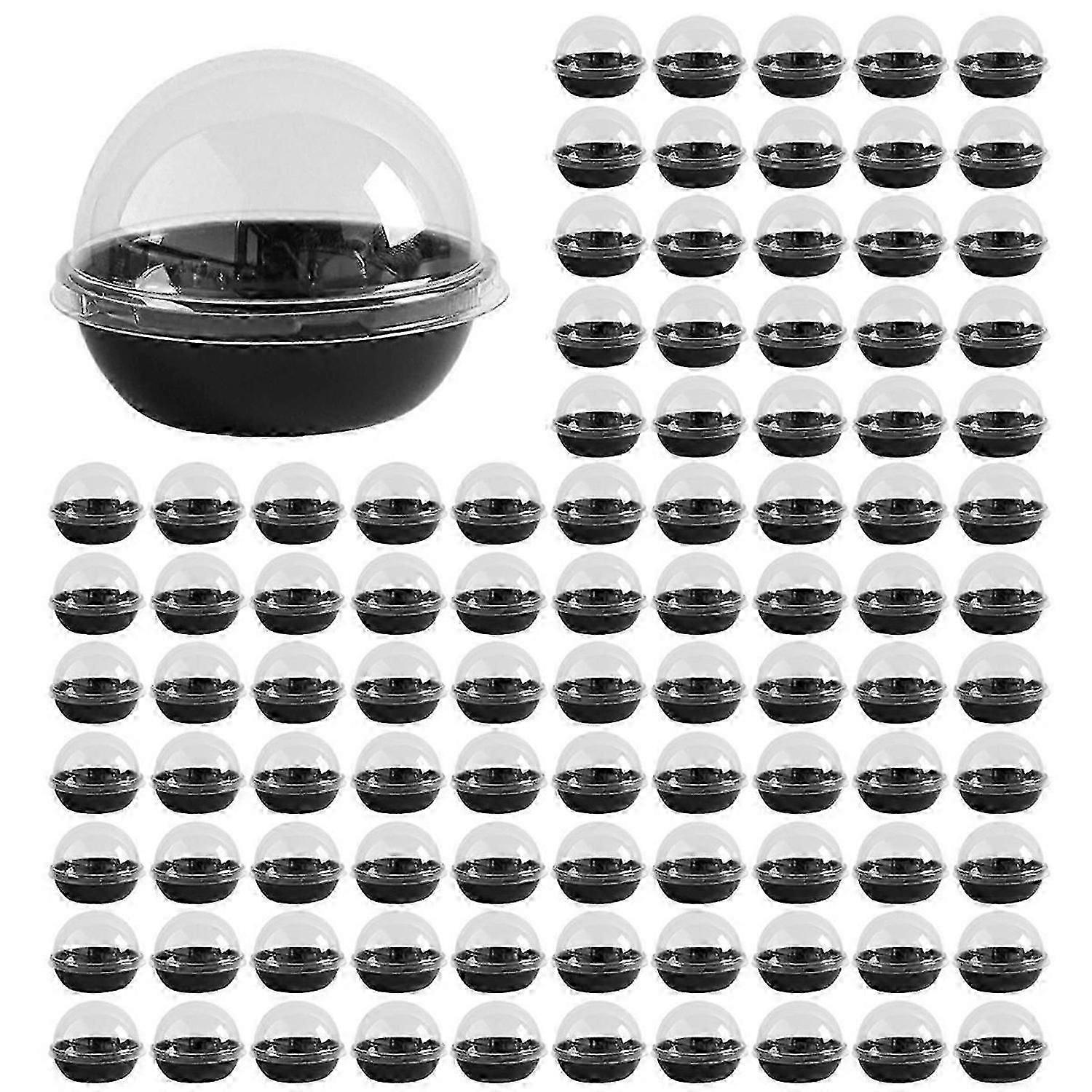 50 Pack Clear Plastic Mini Cupcake Container,for Mini Muffin Macaron