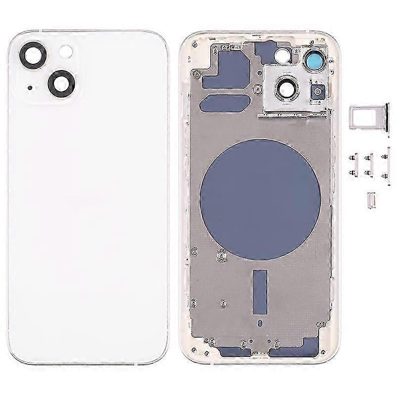 For iPhone 13 6.1 inch Back Battery Housing Cover+Middle Plate Frame+Side Buttons Replacement (EU