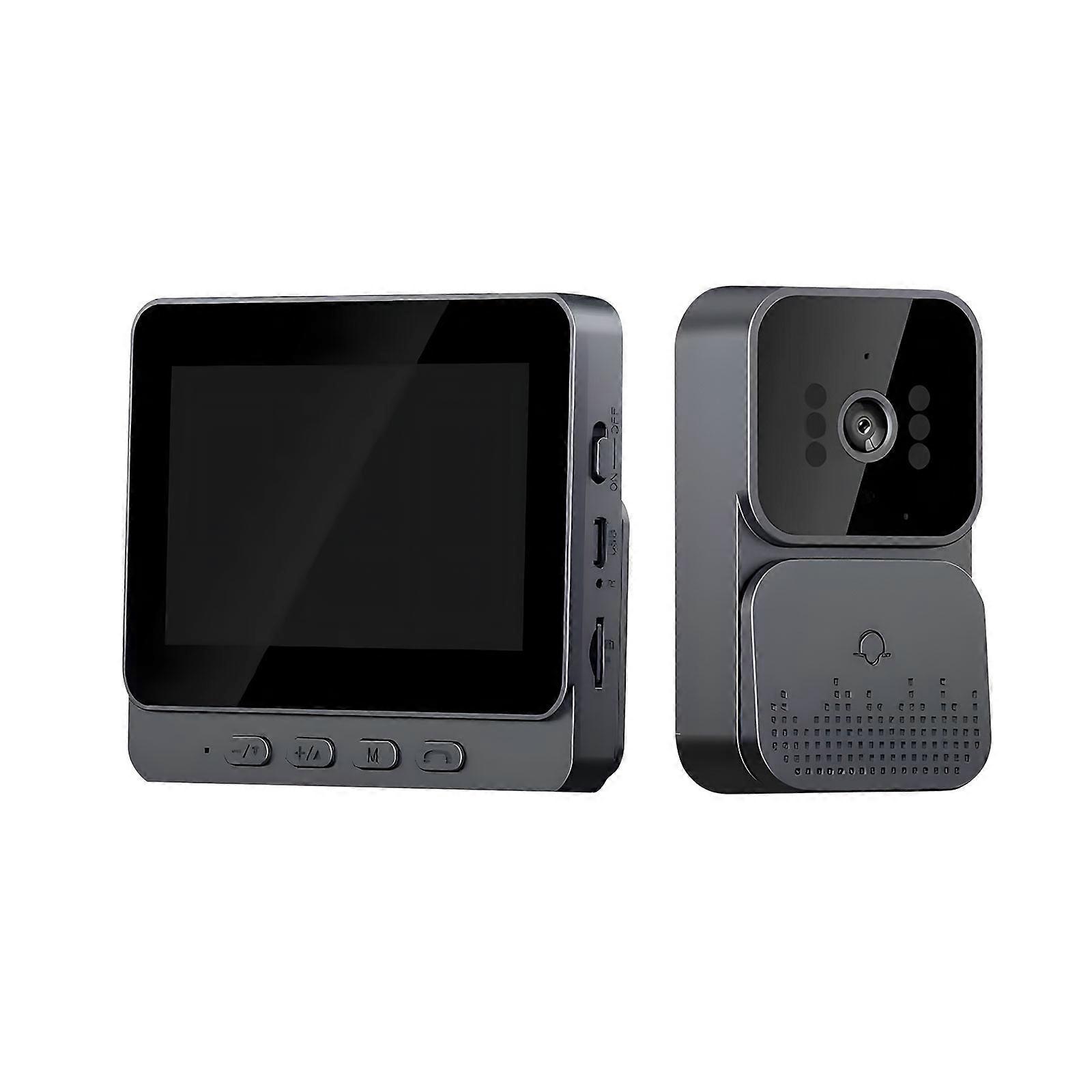 Wireless Video Doorbells With 4.3Inch IPS Screen 800mAh Battery Night Visibility Two Way Radio 256GB Storage Capacity For Home Security Multicolor