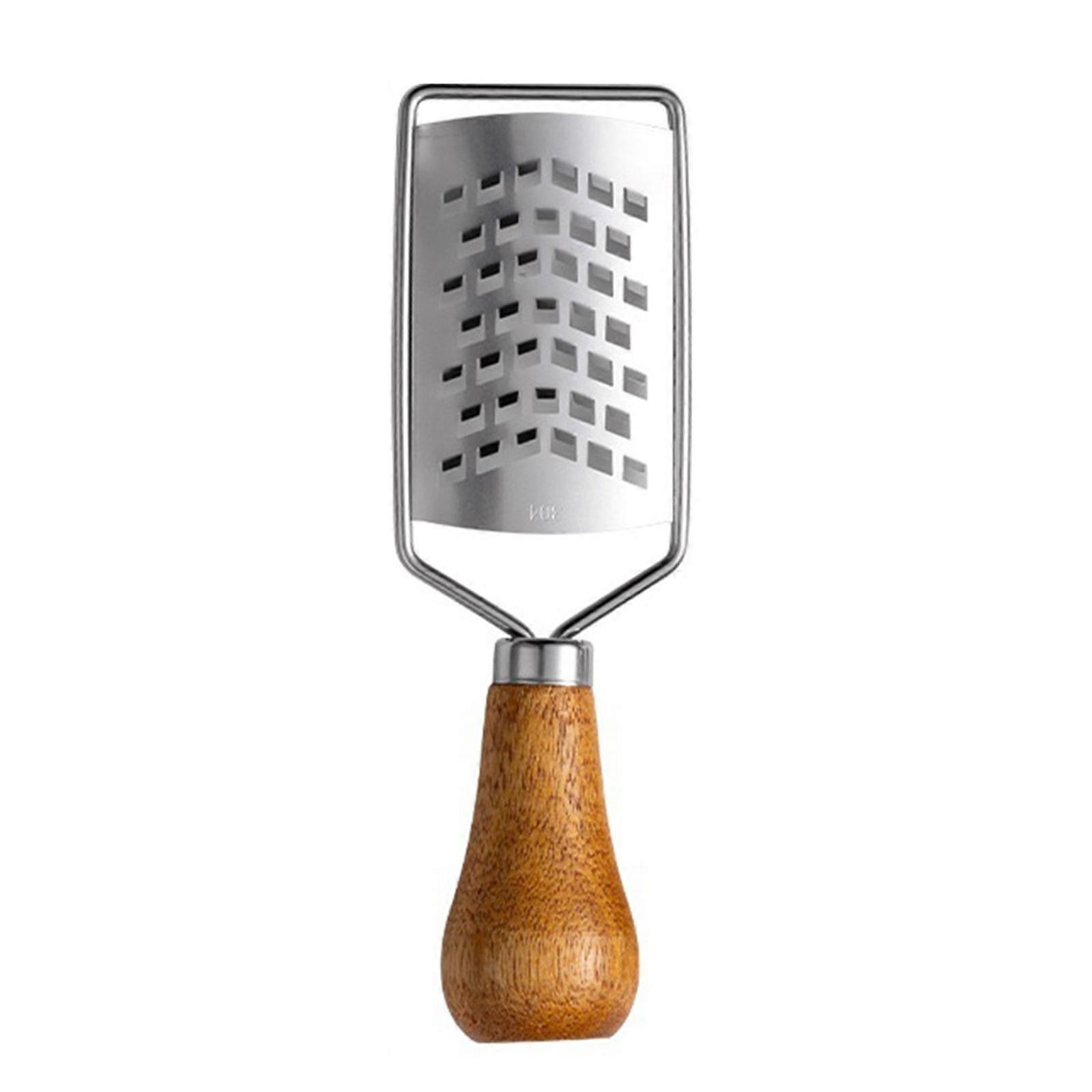 Space Saving Cheese Grater Steel Blade And Smooth Wood Handle Vegetable Shredding Tool Rusts Resistant For Safe Use Multicolor