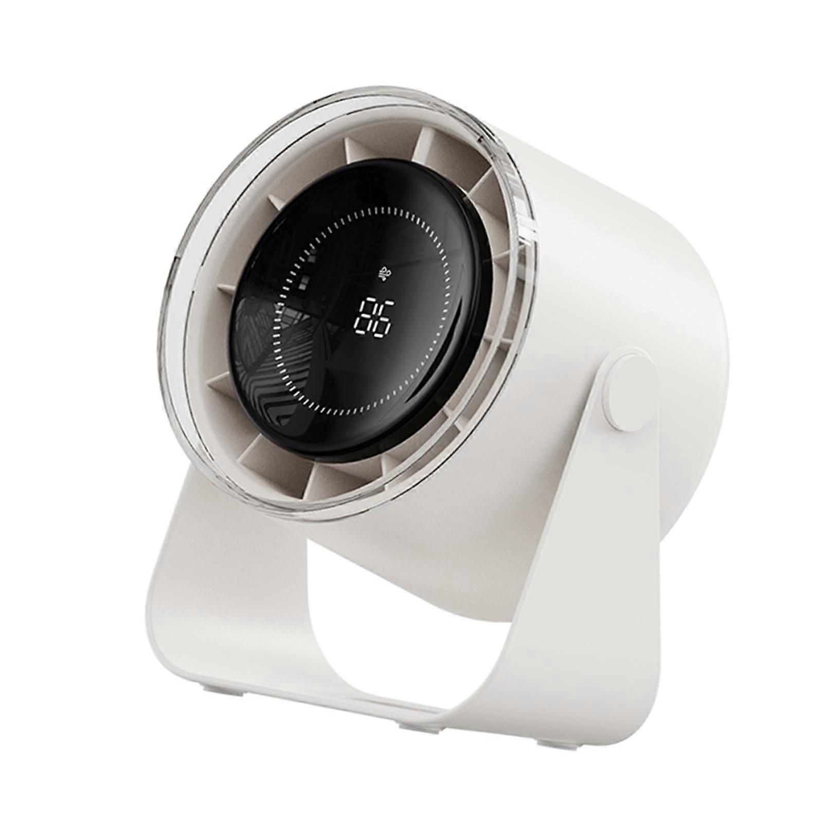 התאם מאוורר שולחן מהירות מאוורר USB נטען מאוורר כף יד 3600mah חווית מאוורר סוללה זרמי אוויר מרעננים 3600mah לבן