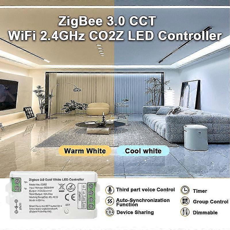 Zigbee 3.0 Led Controller Wifi 2.4ghz Cct Rgb Rgbw Rgbcct Led Strip Hue Bridge Tuya Gateway Smart Things Voice Controldc5v-24v