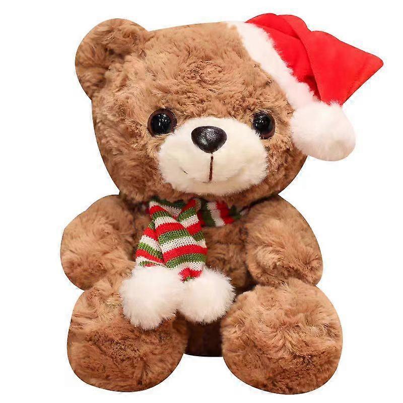 Weihnachts-Teddybär-Plüschtier mit Blumen