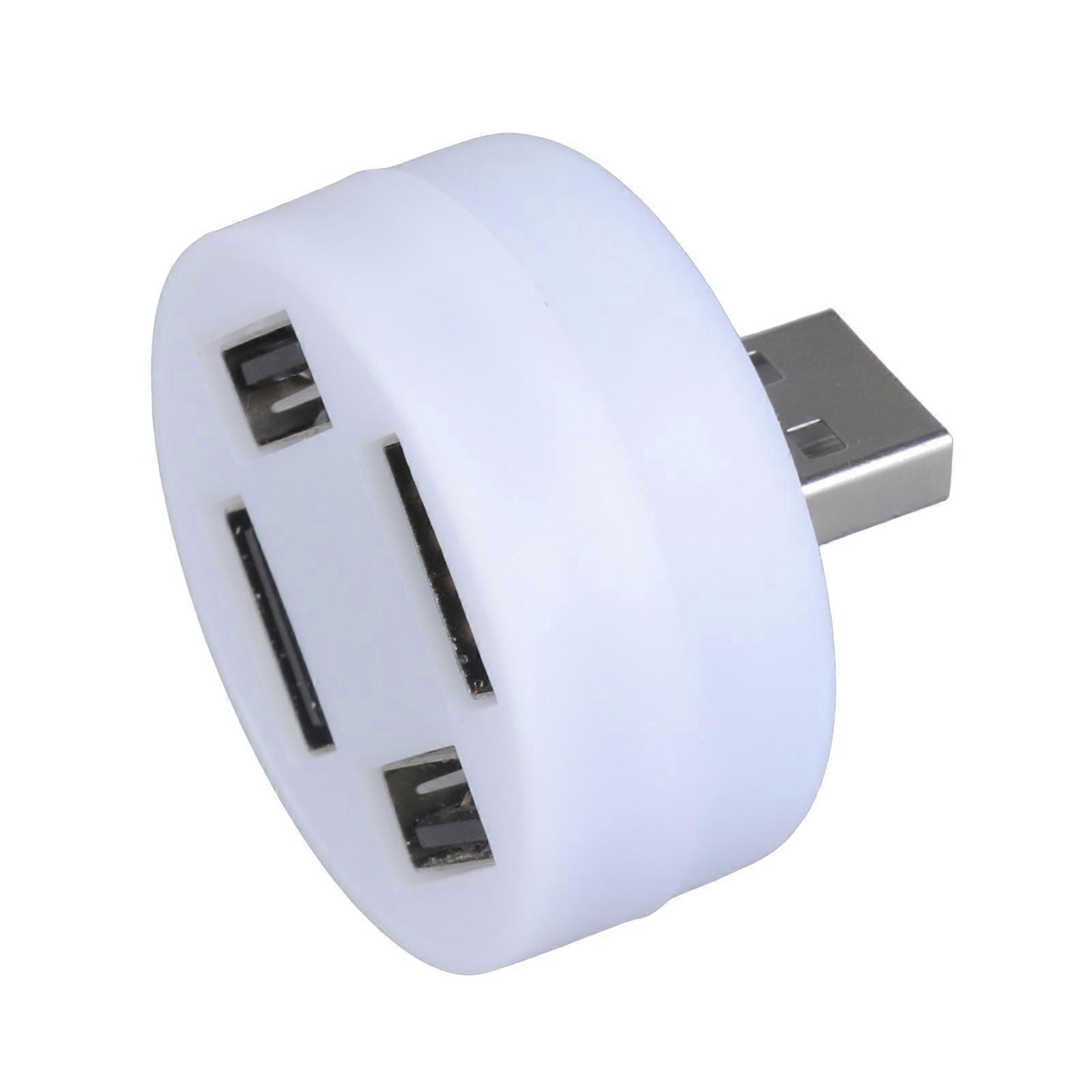 USB Male Adapter to 4 USB Female Port Charging Hubs with LED for USB Fan Light and More Multicolor