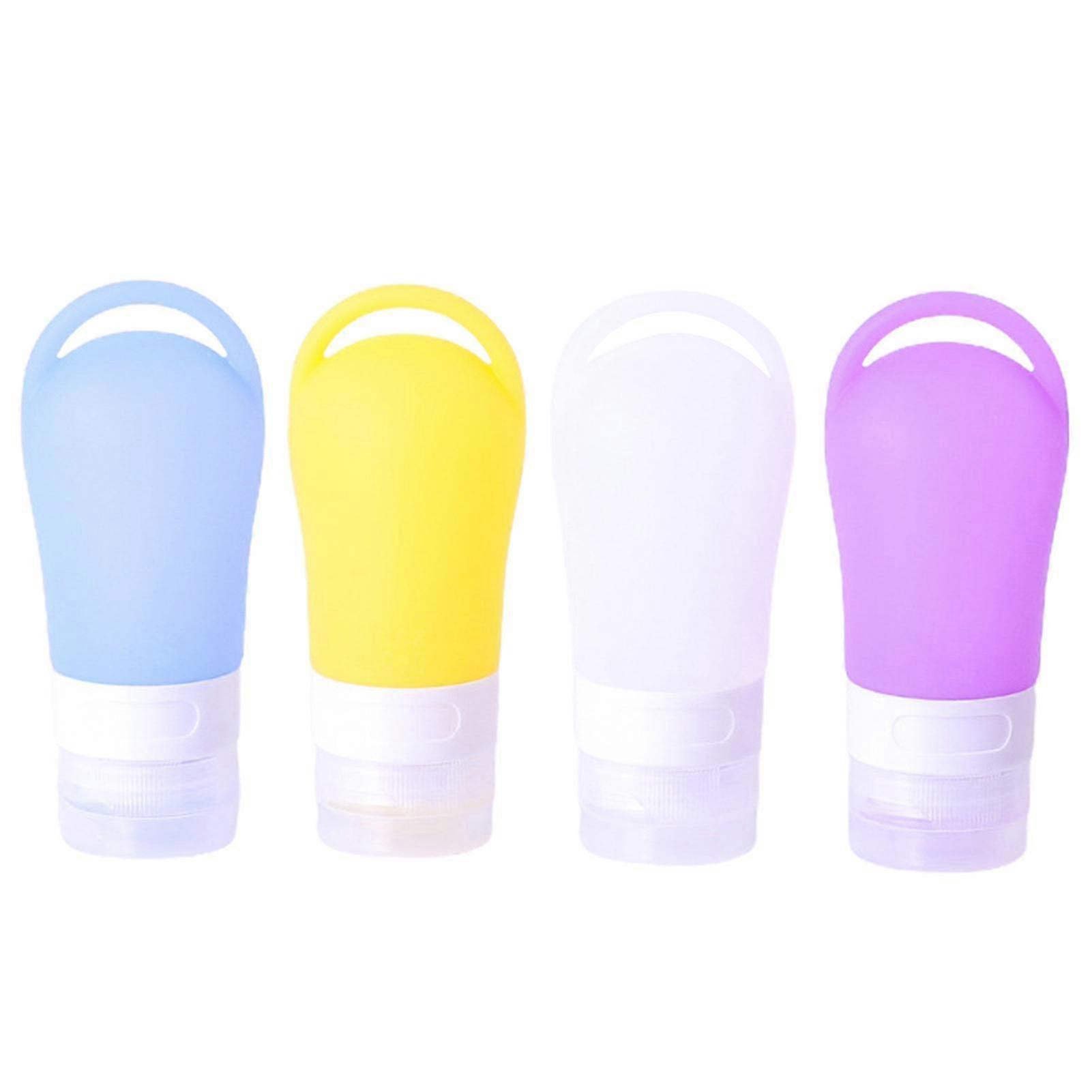 38/60/90ML Dispenser Bottle with Hanging Hole Good Sealing Empty Shampoo Conditioner Body Wash Container Portable Soft Silicone Travel Bottle