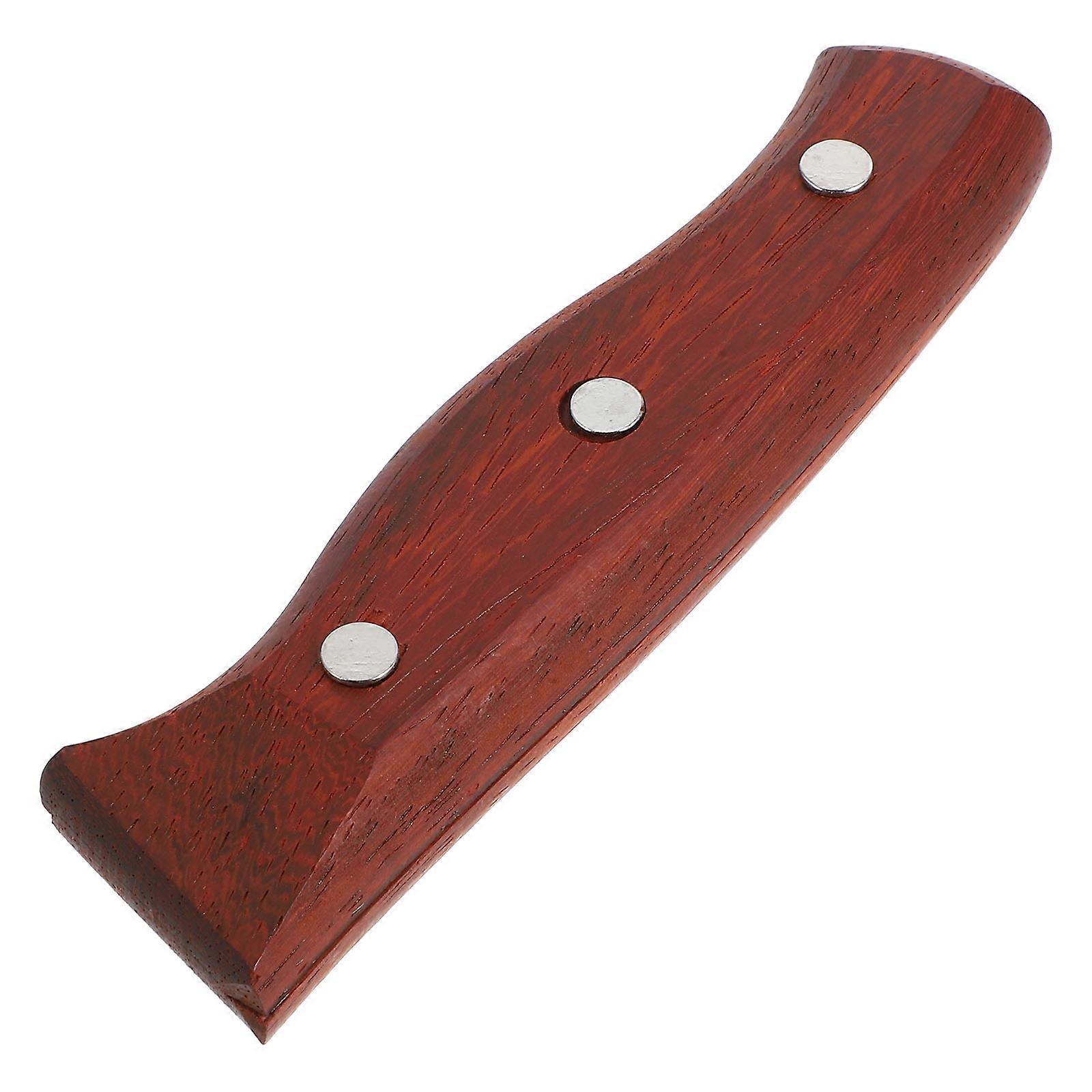 Solid Cutter Grip Brown Non-Skid Wood Handle Replacement 1Set