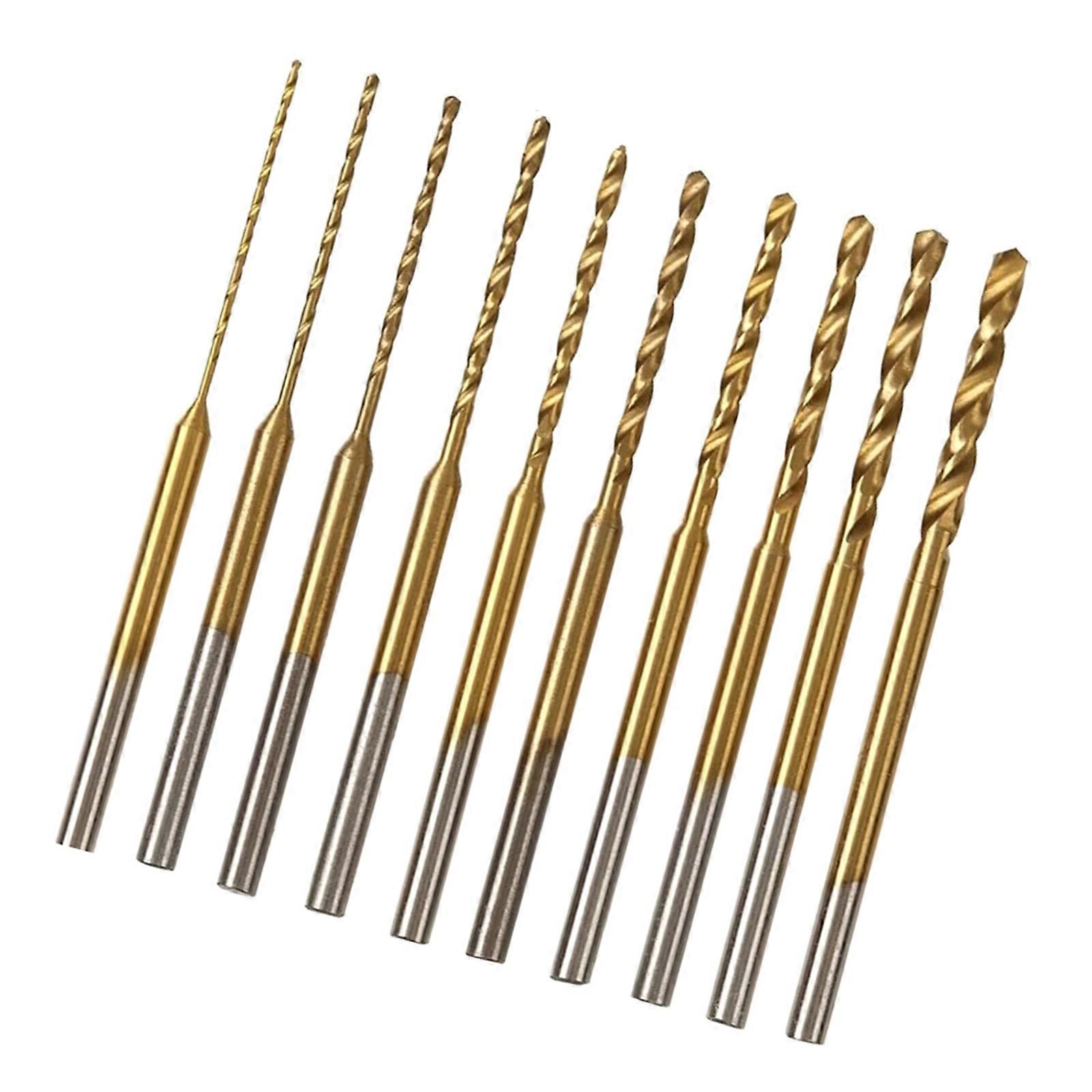 10pcs Miniature Twist Drill Bits Mini  Twist Drill Bits Mini Engraving Drill Bits Set Perfect for Detailed Carving Work Multicolor