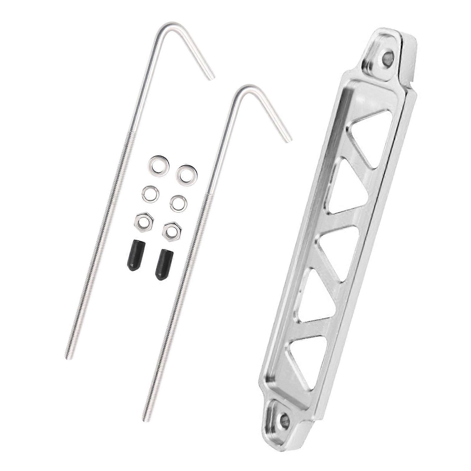 Adjust Battery Fixing Device Stable Battery Mounting Solution Flexible Battery Hold Down Set for Car Battery Mount  Silver