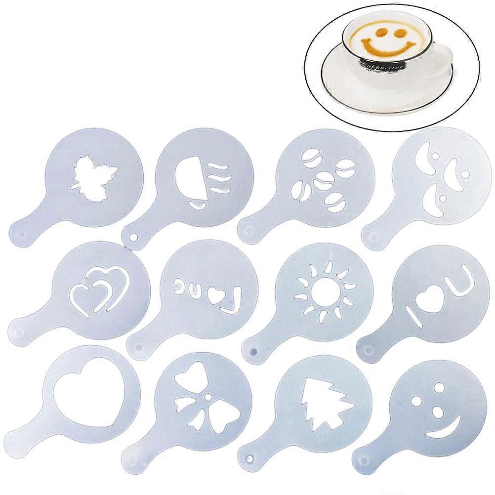 Coffee Stencils Cappuccino Art Template for Decorating 16Pcs Set