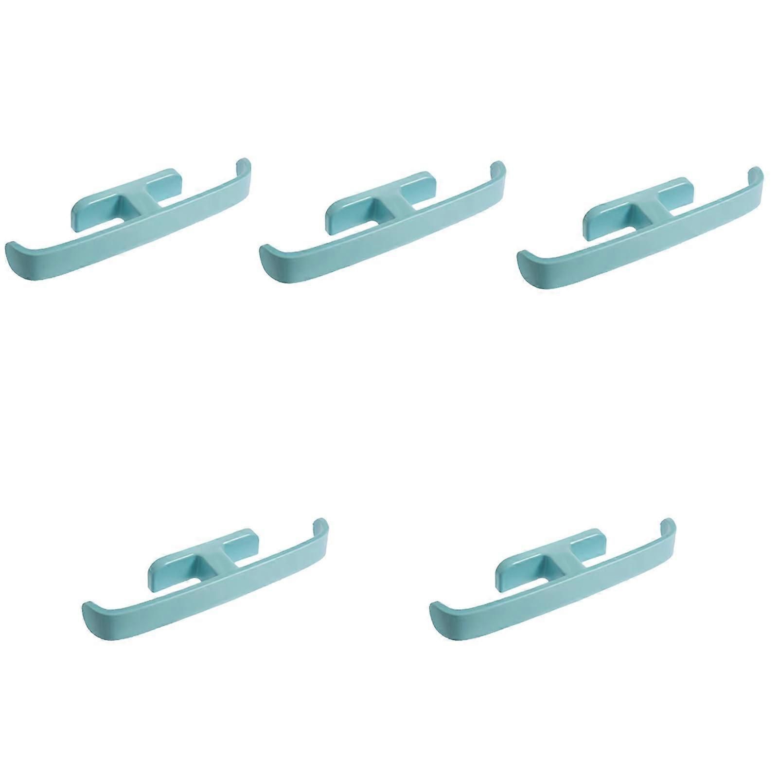 Wall Mounted Slipper Rack Set of 5 Space Saving Adhesive Shoe Hangers for Bathroom Balcony Blue