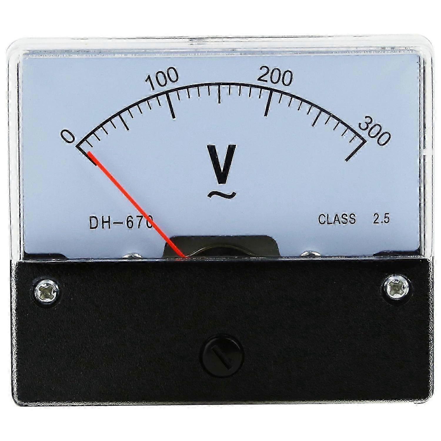 Rectangle Panel Voltmeter Analog AC 0-300V Gauge DH670