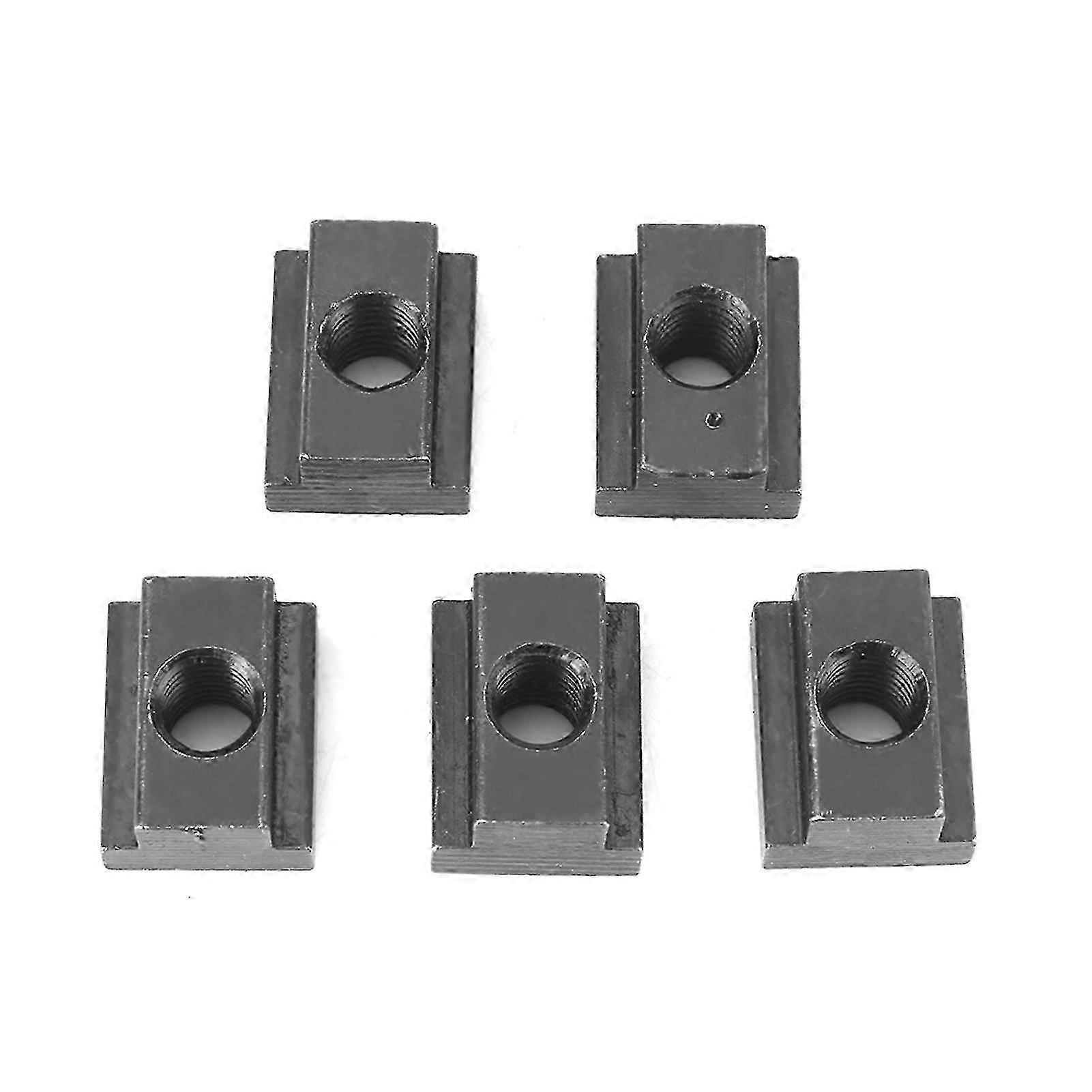 x 5 pcs Black Oxide Finish T Slot Nuts M8/10 Threads Fit Into T slots In Machine Tool Tables(M8)
