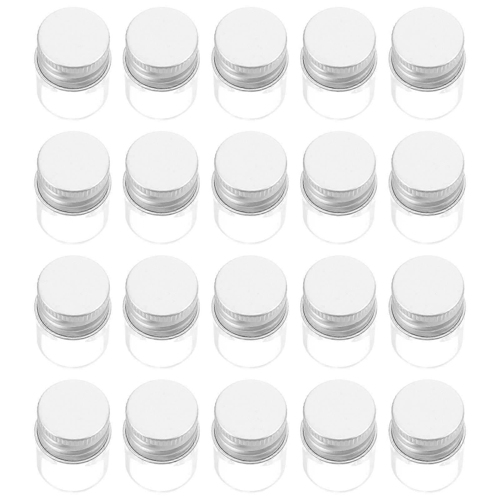 Clear Miniature Design Glass Vials: 20Pcs Cylindrical Mini Transparent Bottles Ideal For Message Storage And DIY Crafts