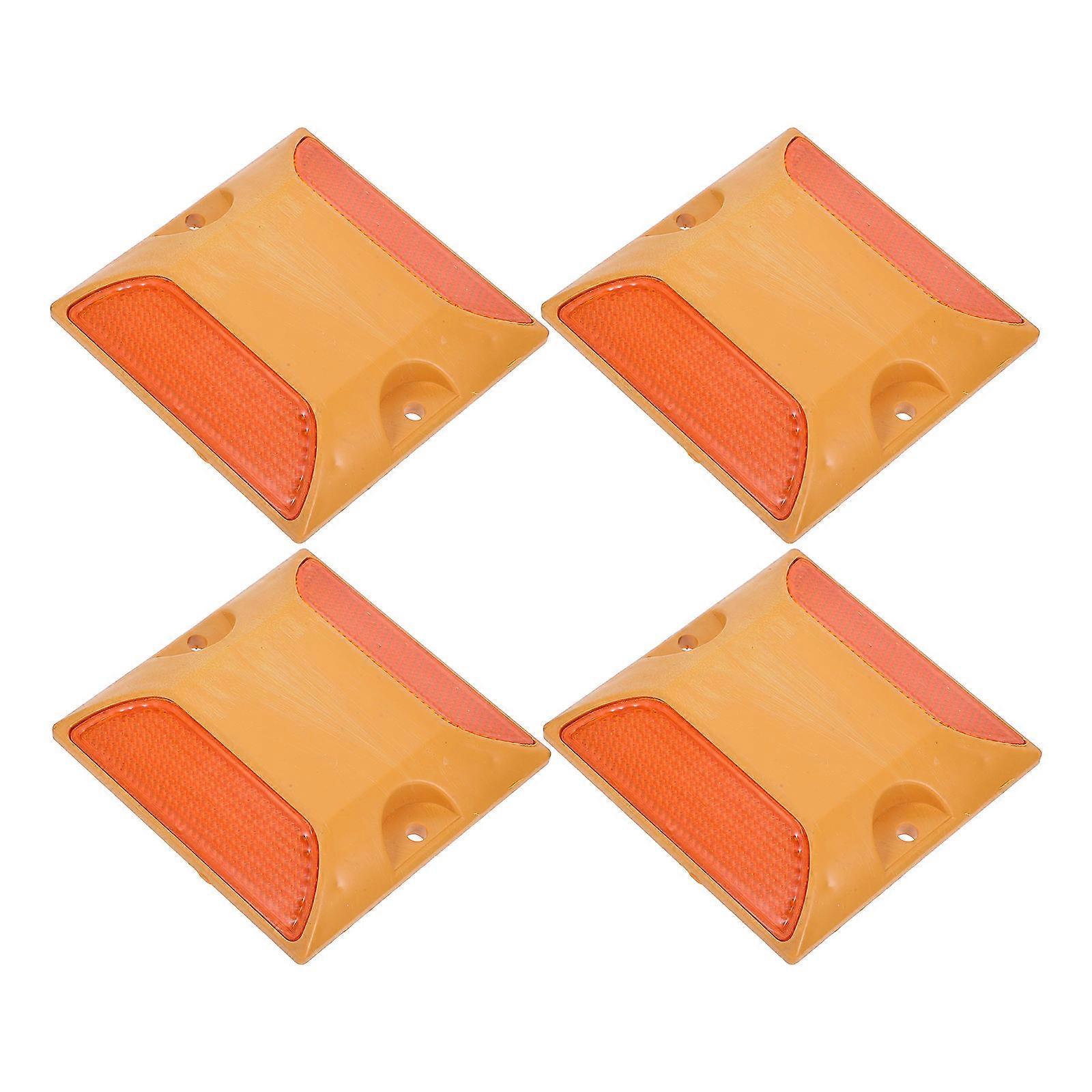 Reflective Road Marker Pavement Studs for Safety 4Pcs ABS Material