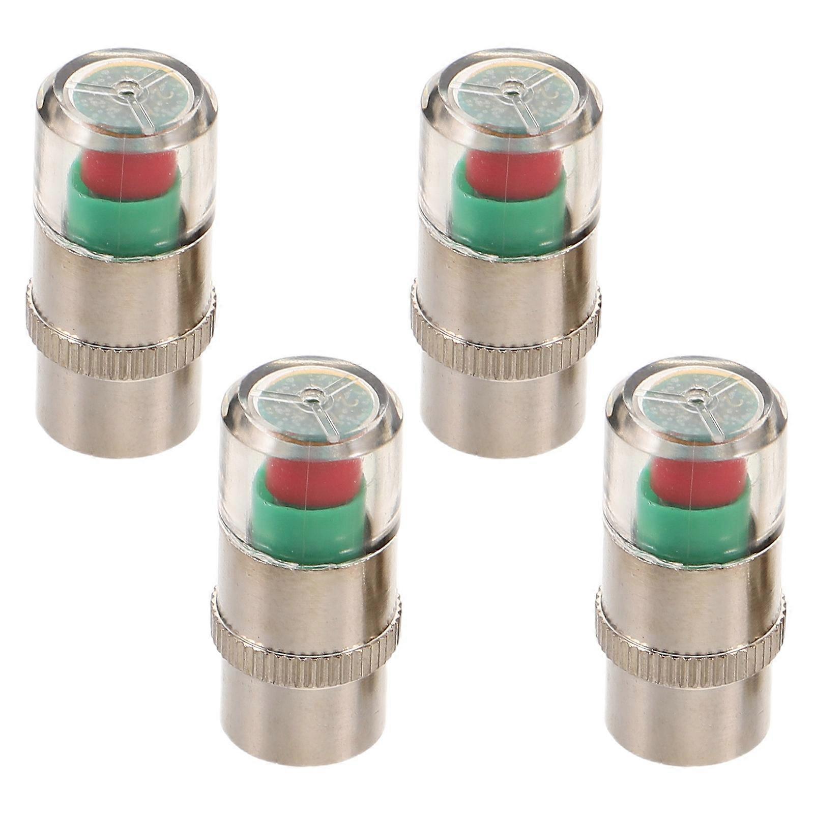 4Pcs Car Tire Valve Caps with Accurate Tire Pressure Monitoring Function
