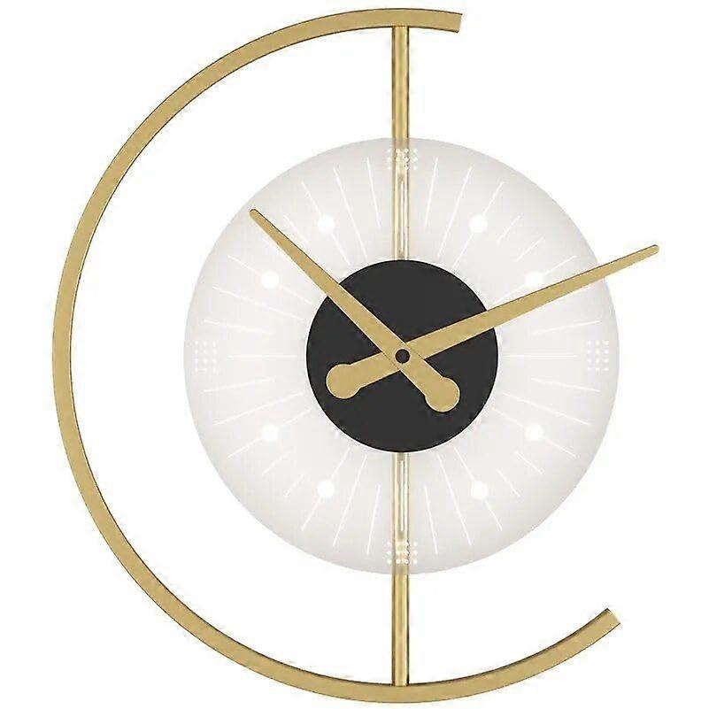 Minimalist LED Wall Clock Lamp 2 in 1 Design Warm White Modern Home Light