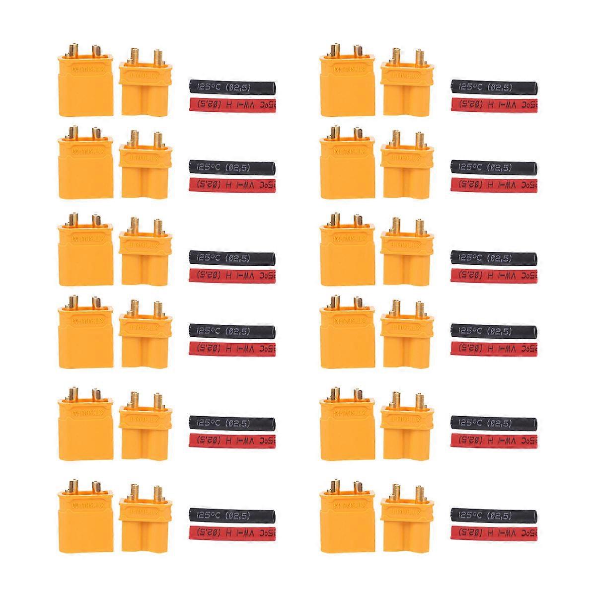 Assorted Color XT30U Bullet Connectors for RC Plane and Battery Use Durable Nylon Material 10 Pairs
