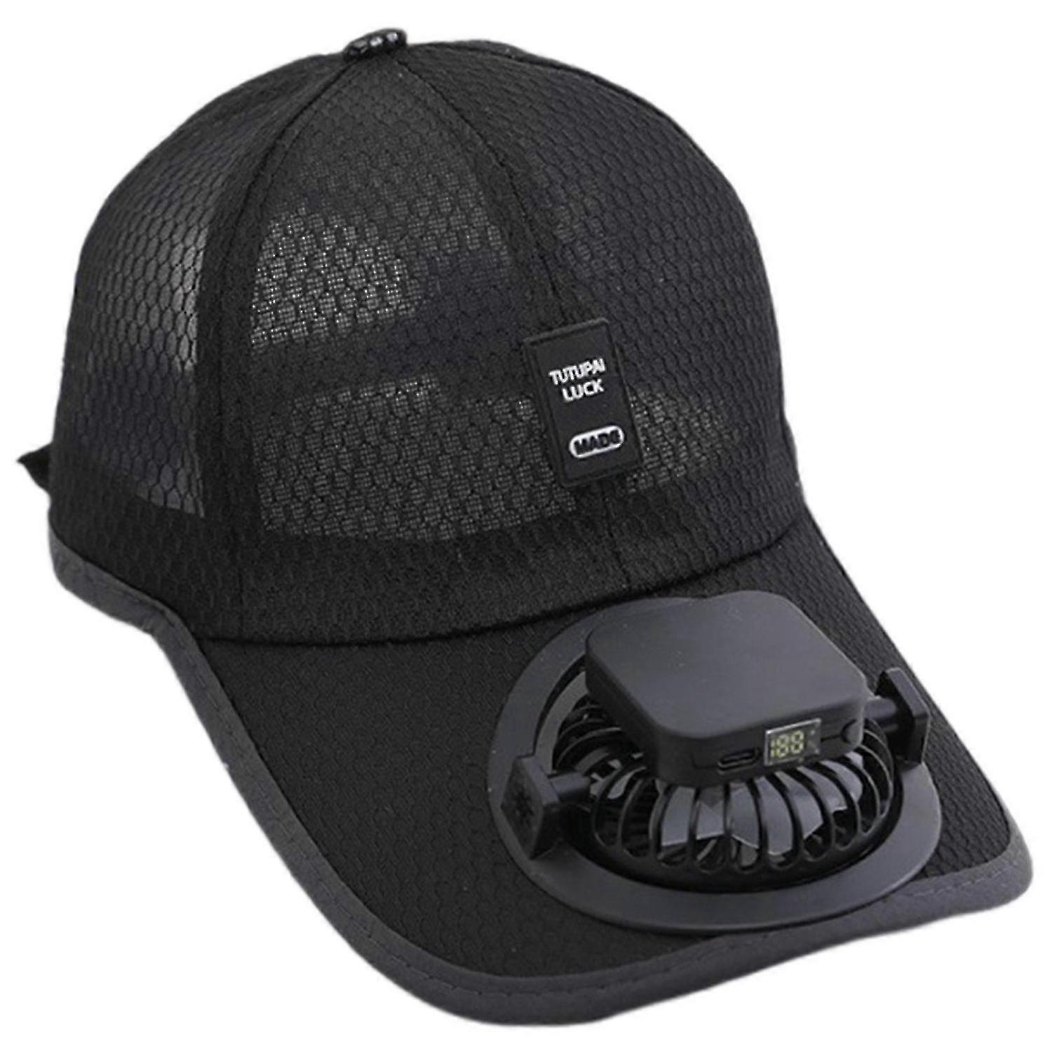 UPF 50+ Sun Protection Hat with Solar Panel and Built-in Fan