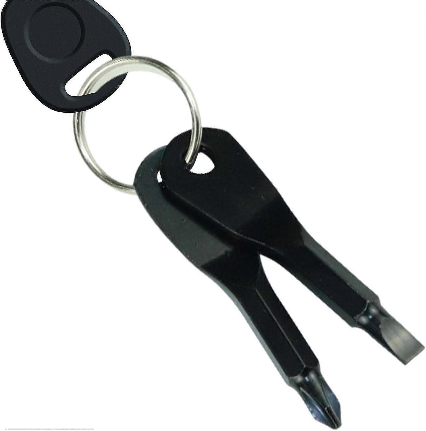 Mini Screwdriver Set with Keychain, Portable Flathead & Phillips Tool, Funny Stocking Stuffer for Adults